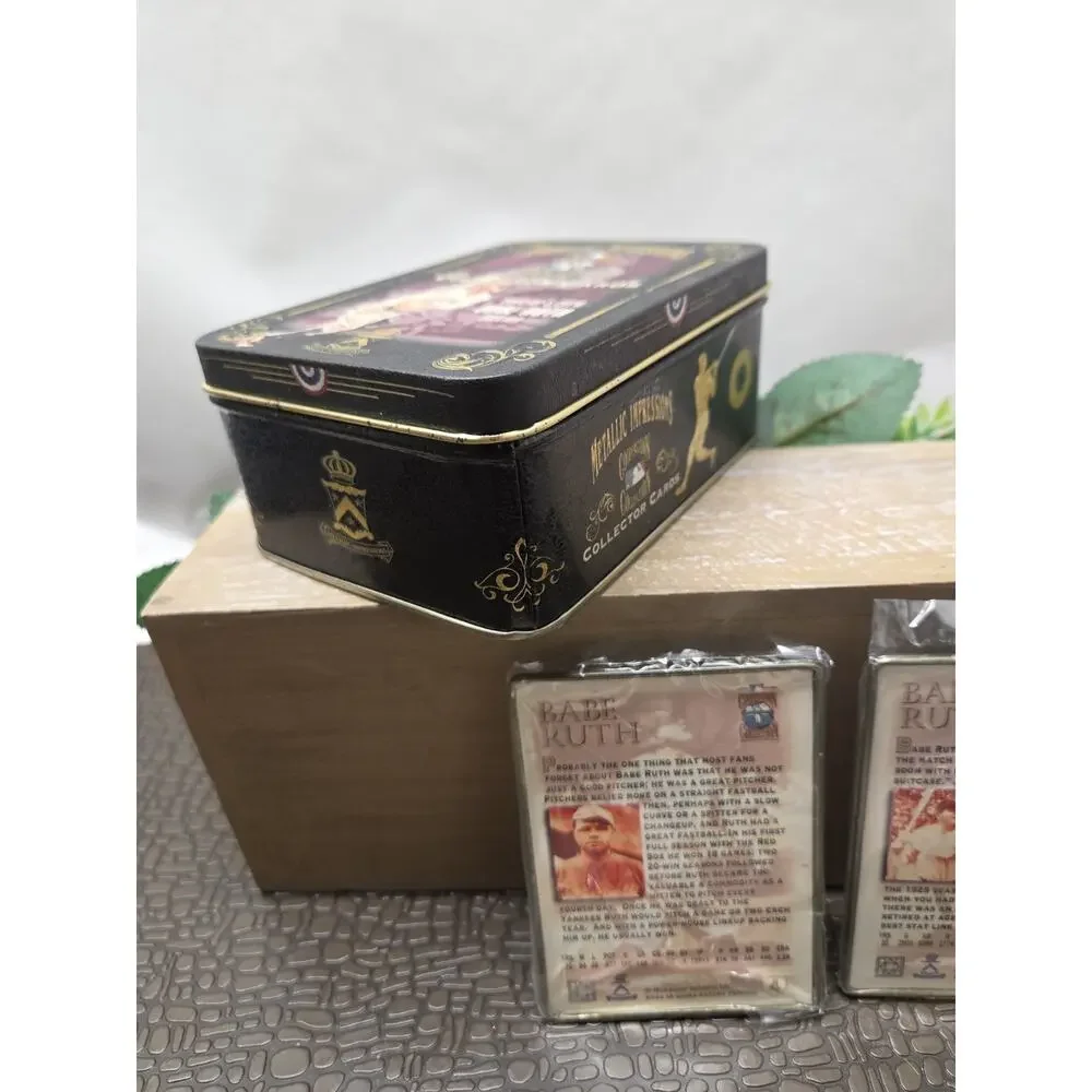 Babe Ruth Collector Cards in Decorative tin set of 5 (Avon Gift Collection)